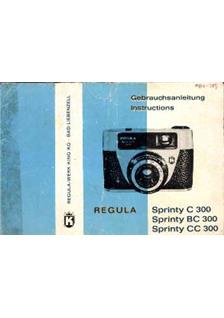 Regula Sprinty BC manual. Camera Instructions.